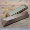 Vintage Green Charnley Forest Natural honing Oil Stone In Wooden Box