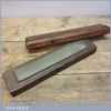 Vintage Green Charnley Forest Natural Honing Oil Stone In Wooden Box