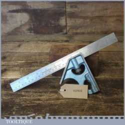 Vintage Rabone Chesterman No: 1912 Cast Steel Adjustable Combination Square