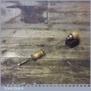 Antique 13” Archimedes Drill Beechwood Handles - Fully Refurbished