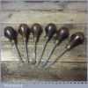 Set Of 6 No: Vintage Palm Block Cutter Carving Chisels - Good Condition