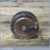 Antique 2 ½” Brass Drum Fishing Reel - Good Condition