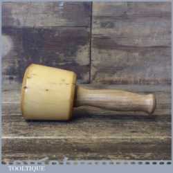 Sweet Little Handmade Wood Turned Old Boxwood Mallet Ash Handle