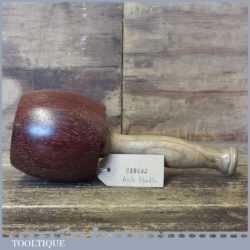 Handmade Wood Turned Old Azobé (Ekki) Hardwood Mallet Ash Handle