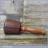 Handmade Wood Turned Old Azobé (Ekki) Hardwood Mallet Mahogany Handle