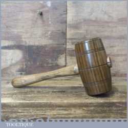 Handmade Saddlers Leatherworking Lignum Vitae Punching Mallet Ash Handle
