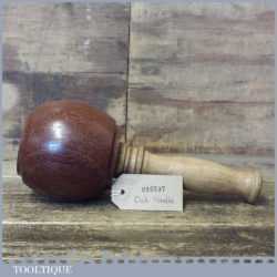 Handmade Wood Turned Old Azobé (Ekki) Hardwood Mallet Oak Handle