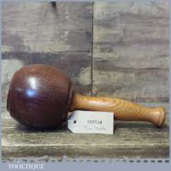 Handmade Wood Turned Old Azobé (Ekki) Hardwood Mallet Yewwood Handle