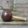 Handmade Wood Turned Old Azobé (Ekki) Hardwood Mallet Beechwood Handle