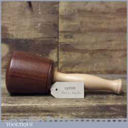 Handmade Wood Turned Old Azobé (Ekki) Hardwood Mallet Beechwood Handle