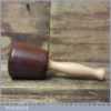 Handmade Wood Turned Old Azobé (Ekki) Hardwood Mallet Beechwood Handle