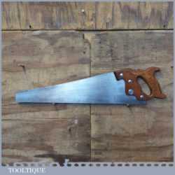 Vintage Superior Warranted 20 ½” Cross Cut Panel Handsaw 10 TPI - Sharpened