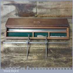 Vintage Boxed L S Starrett Co USA Steel Beam Trammel Points Boxed