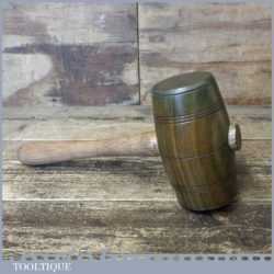 Handmade Saddler’s Leatherworking Lignum Vitae Punching Mallet Oak Handle