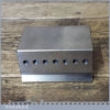 Vintage Quality Engineers Steel Block - Side V Channels Threaded Holes