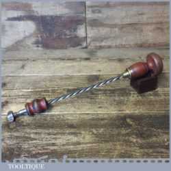 Antique 14” Archimedes Drill Beechwood Handles - Fully Refurbished