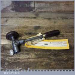 Scarce Early Antique Carpenter’s Hand Ratchet Brace For Corners - Rosewood Handles