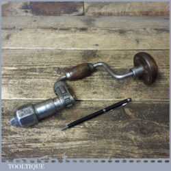 Unusually Small Vintage Carpenter’s Ratchet Brace 6” Swing - Refurbished For Use