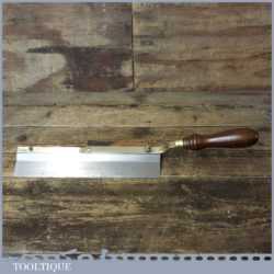 Vintage Crown Tools Gentleman’s Reversable Flush Cut Brass Back Saw 14 TPI