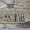 Vintage Set 12 No: Double Spur Screw Auger Bits 1/4” – 1 ¼” Sharpened