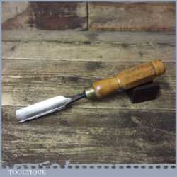 Vintage I. Sorby Carpenter’s 1” Gouge Chisel Boxwood Handle - Sharpened Honed