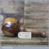 Handmade Wood Turned Old Lignum Mallet - Walnut Handle Boxwood Wedge
