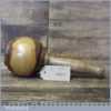 Handmade Wood Turned Old Lignum Mallet - Ash Handle Ebony Wedge