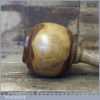 Handmade Wood Turned Old Lignum Mallet - Ash Handle Ebony Wedge