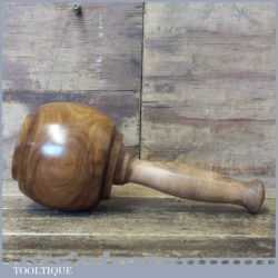 Handmade Wood Turned Old Lignum Mallet Beechwood Handle Ebony Wedge