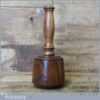 Handmade Wood Turned Old Lignum Mallet Mahogany Handle Boxwood Wedge