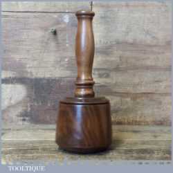 Handmade Wood Turned Old Lignum Mallet Mahogany Handle Boxwood Wedge
