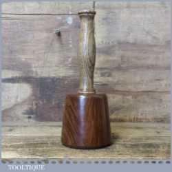 Handmade Wood Turned Old Lignum Mallet Oak Handle Ebony Wedge