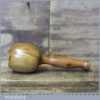 Handmade Wood Turned Old Lignum Mallet Yew Handle Ebony Wedge