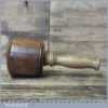Handmade Wood Turned Old Lignum Mallet Oak Handle And Ebony Wedge