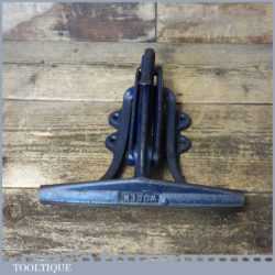 Vintage Woden 9” Cast Steel Saw Sharpening Vice - Good Condition