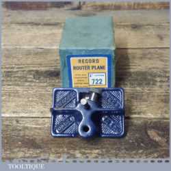 Vintage Boxed Record No: 722 Hand Router Plane - Little Used