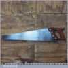 Vintage Nicholson USA 24” Cross Cut Panel Handsaw 7 TPI - Sharpened