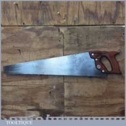 Vintage Nicholson USA 24” Cross Cut Panel Handsaw 7 TPI - Sharpened