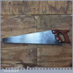 Vintage Nicholson USA 24” Cross Cut Panel Handsaw 7 TPI - Sharpened