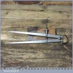 Vintage Moore & Wright 9 ¼” Inside Steel Spring Dividers - Good Condition