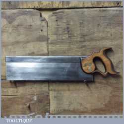 Vintage C Nurse 14” Steel Back Tenon Saw 11 TPI - Refurbished Sharpened