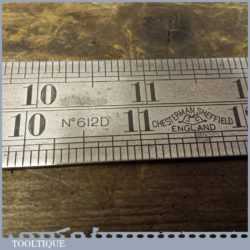 Vintage Chesterman of Sheffield 24” Imperial Steel Expansion Ruler No: 612D (1-60 1-120)