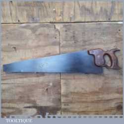 Antique 24” Cross Cut Panel Handsaw 9 TPI - Refurbished Sharpened
