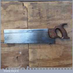 Vintage Taylor Brothers 14” Steel Back Bench Saw Dated 1918 - Refurbished Sharpened