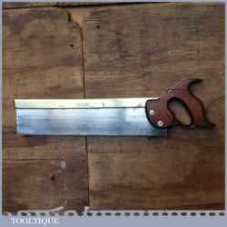 Antique 19th C John Moseley & Sons 14” Brass Back Tenon Saw - Refurbished Sharpened