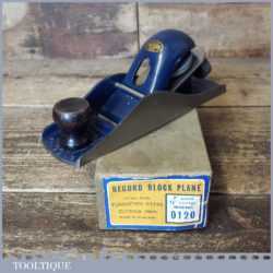 Vintage Boxed Record No: 0120 Adjustable Block Plane - Fully Refurbished