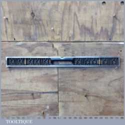 Vintage John Rabone & Sons 24” Ornate Cast Steel Spirit Level - Good Condition