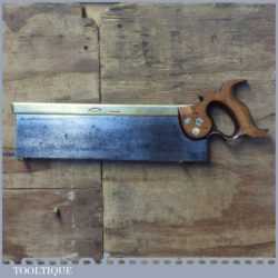 Rare Antique Long Gregory & Co Ceased Trading 1847 14” Brass Back Tenon Saw