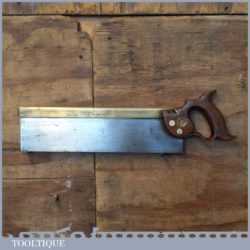Antique 14” Mawle C 1893-1914 Brass Back Tenon Saw - Sharpened