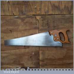 T17255 - Vintage Disston, Canada 22” cross cut panel handsaw with 9 tpi, fully refurbished and sharpened ready for use. These may not have the same reputation as the early Philly saws but they certainly compete in quality with the best of the rest.